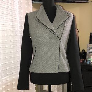Banana Republic Gray & Black Moto‎ Jacket